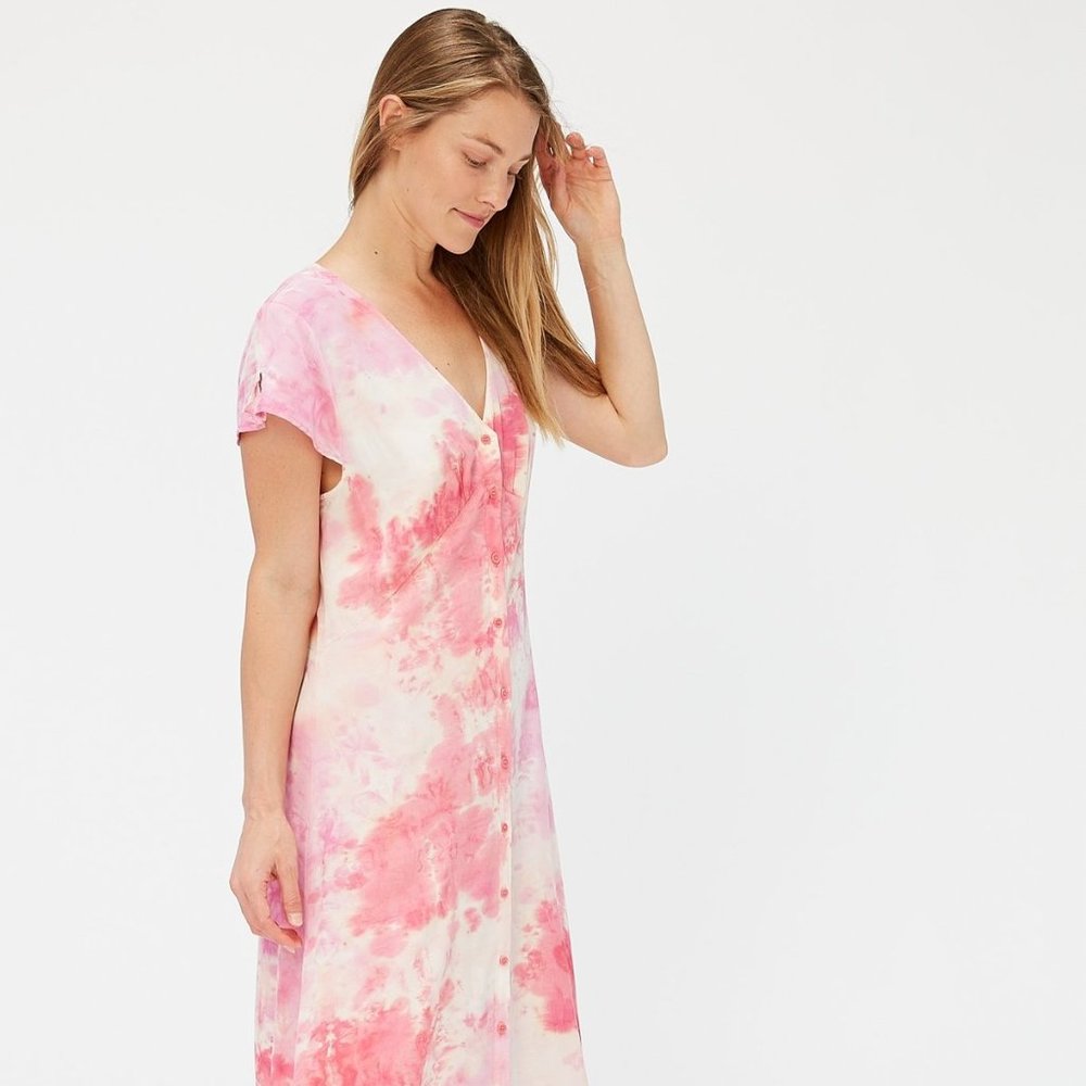 Lacausa Melody Dress in Raspberry Wash